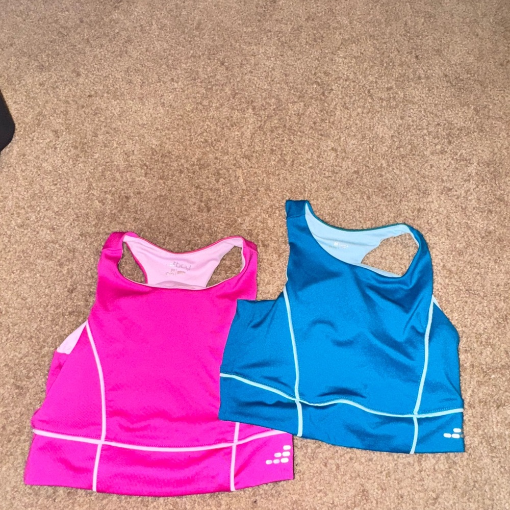 BCG Pink and Blue Kids Sports Bras
